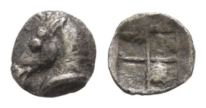 Aeolis, Kyme AR Tetartemorion.