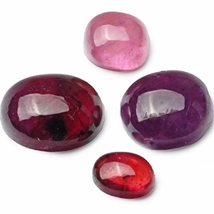 Cabochon Ruby Gem Group