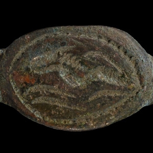 Parthian Bronze Ring with Running Animal