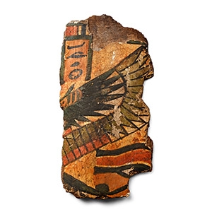 Egyptian Cartonnage Section with Eye and Wing