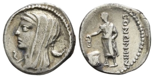 L. Cassius Longinus AR Denarius.