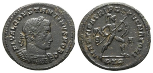 Constantine I, as Caesar, BI Nummus.
