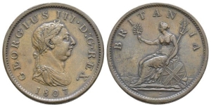 Great Britain. Hanover, George III CU Penny.