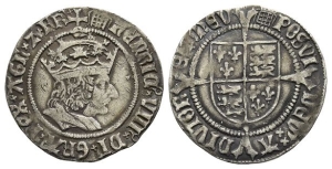 England. Tudor, Henry VIII AR Groat.