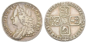 Great Britain. Hanover, George II AR Sixpence.
