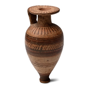 Greek Corinthian Piriform Terracotta Aryballos
