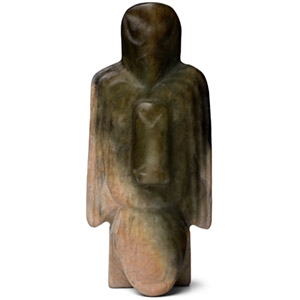 Chinese Hongshan Style Green Stone Figure