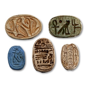Egyptian Steatite Scarab Group