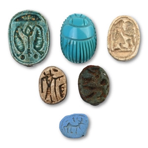 Egyptian Steatite Scarab Group