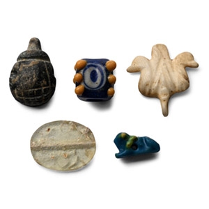 Egyptian Stone and Glass Artefact Group