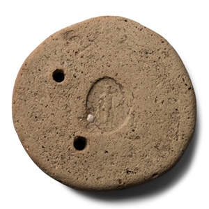 Greek Terracotta Pendant with Stamp