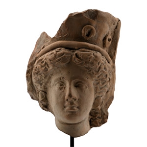 Greek Terracotta Head of a Goddess