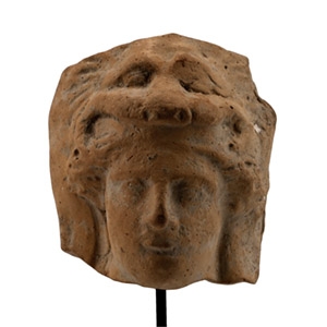 Greek Terracotta Head of a Goddess