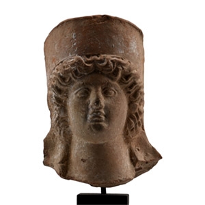 Greek Terracotta Head of a Goddess