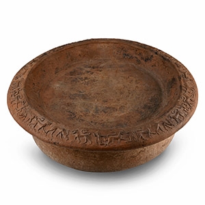 Large Etruscan Terracotta Caeretan Cylinder-Stamped Brazier