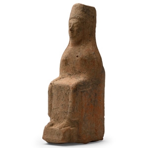 Archaic Greek Terracotta Seated Goddess