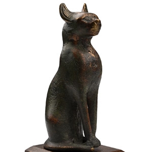 Grand Tour Egyptian Bronze Seated Cat