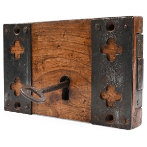Georgian Iron Lock and Key Display