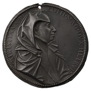 Christine of Lorraine Lead Commemorative Medallion