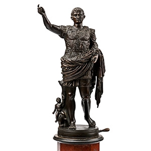 Bronze Grand Tour Statue of Augustus of Prima Porta