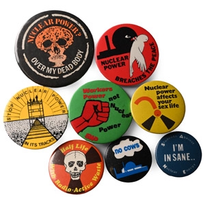 Anti-Nuclear Power Vintage Pin Badge Collection