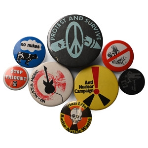 Anti-Nuclear Bomb Vintage Pin Badge Collection
