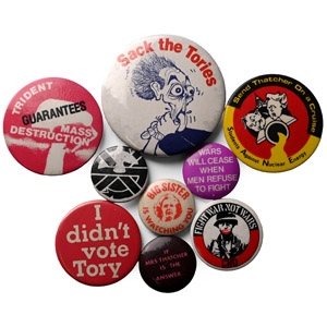 Anti Thatcher and Tory Vintage Pin Badge Collection