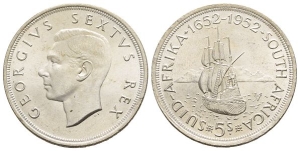 South Africa. George VI AR 5 Shillings.