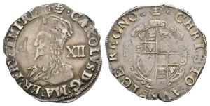 England. Stuart, Charles I AR Shilling.