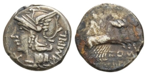 M. Baebius Q. f. Tampilus AR Denarius.