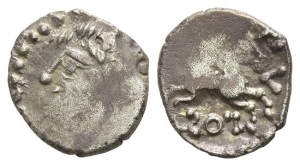 Celtic Central Gaul. Aedui, Diasulos AR Quinarius.