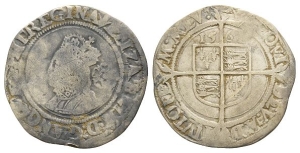 England. Tudor, Elizabeth I AR Sixpence.