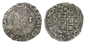 England. Stuart, Charles I AR Penny.
