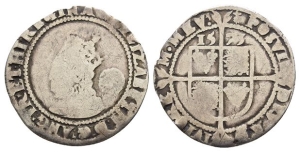 England. Tudor, Elizabeth I AR Sixpence.