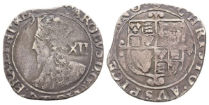 England. Stuart, Charles I AR Shilling.