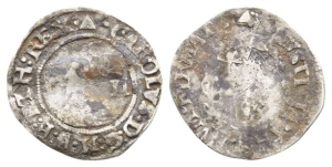 England. Stuart, Charles I AR Halfgroat.