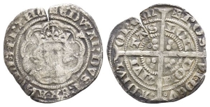 England. Plantagenet, Edward III AR Halfgroat.