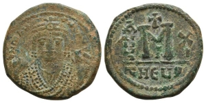 Maurice Tiberius AE 40 Nummis or Follis.