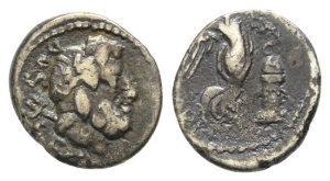 L. Rubrius Dossenus AR Quinarius.