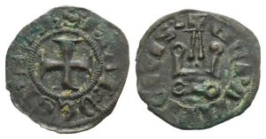 Crusaders, Neapolitan Princes of Epirus and Corfu. Philippe de Taranto BI Denier Tournois.