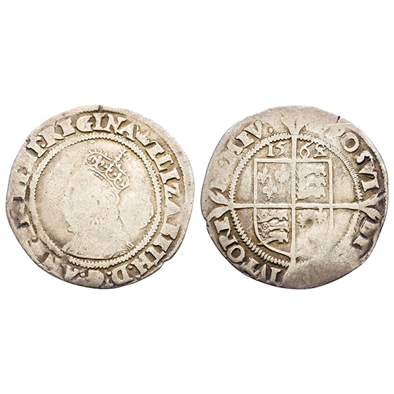 England. Tudor, Elizabeth I AR Sixpence.