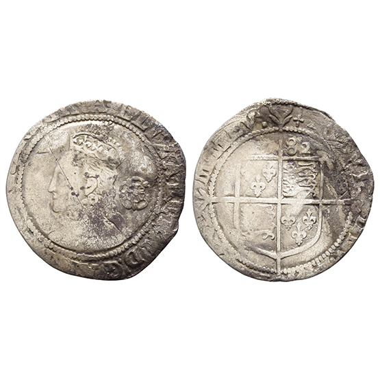 England. Tudor, Elizabeth I AR Sixpence.