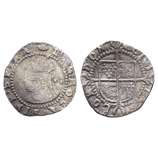England. Tudor. Elizabeth I AR Halfgroat.