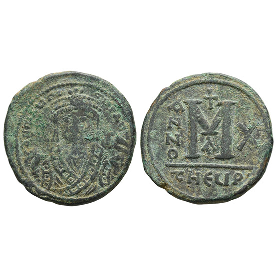 Maurice Tiberius AE 40 Nummi or Follis.