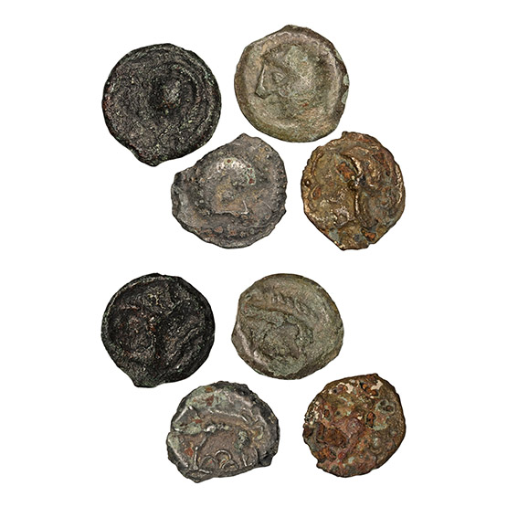 Group of Four [4] Gaul, Leuci and Senones AE Potins.