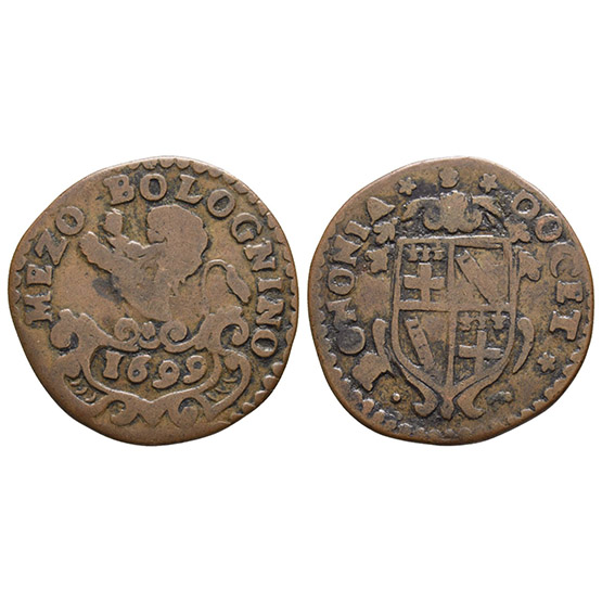 Italy. Papal States, Innocent XII AE 1/2 Bolognino.