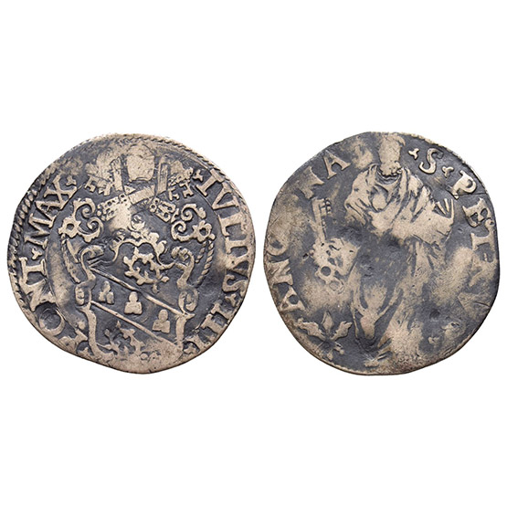 Italy. Ancona (Papal States), Iulius III AR Giulio.