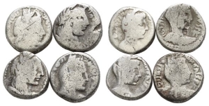 Group of Four [4] Nabataean AR Sela-Drachms.