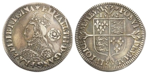 England. Tudor, Elizabeth I AR Milled Sixpence.