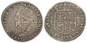 Scotland. Stuart, Charles I AR Twelve Shillings.